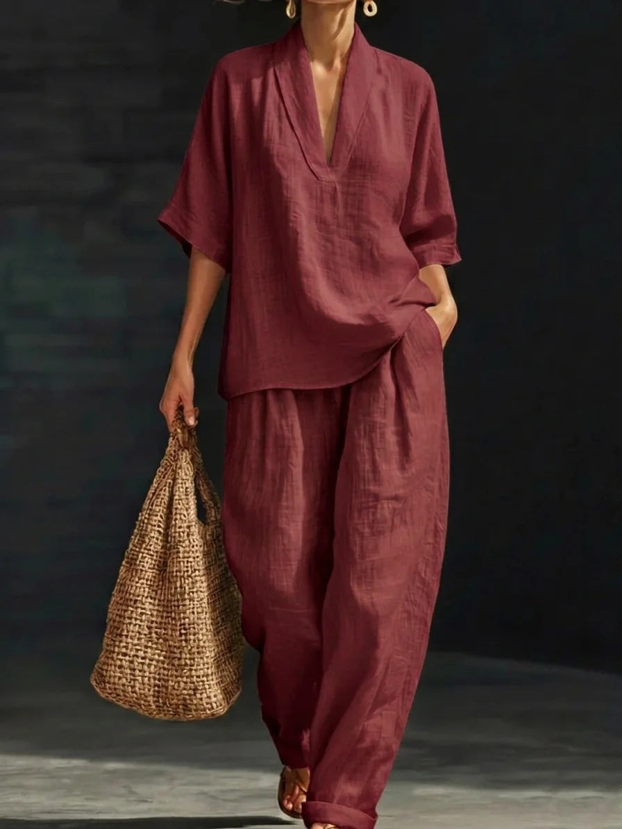 Conjunto informal de dos piezas para mujer
