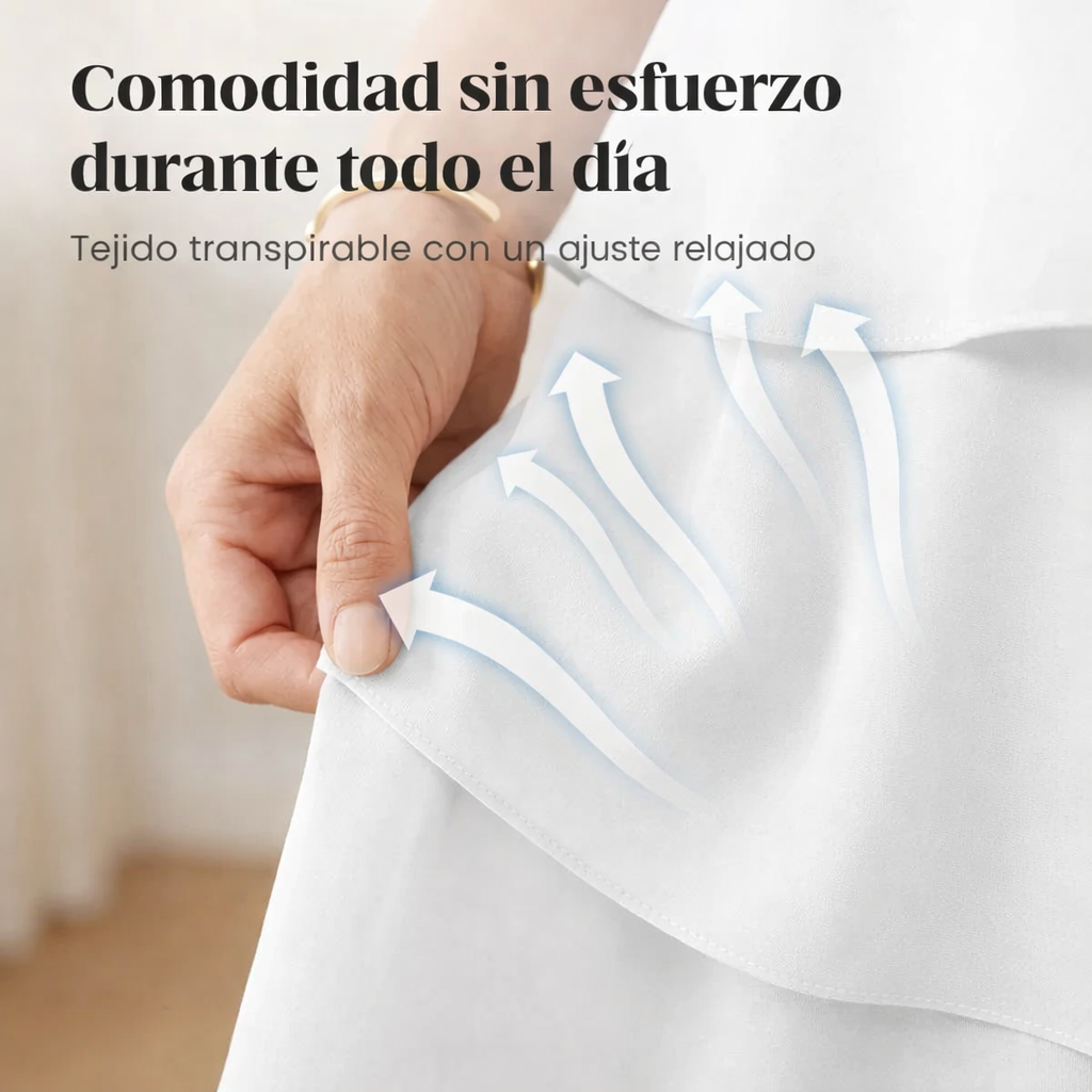 Marta | Vestido de capas con mangas de volantes
