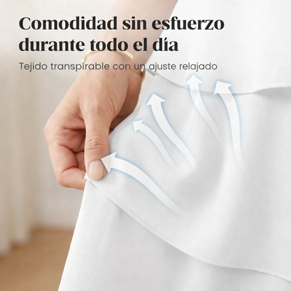 Marta | Vestido de capas con mangas de volantes