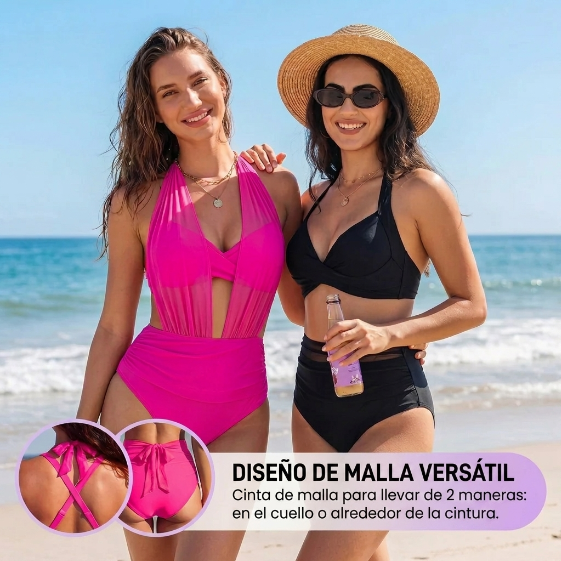 Sabina | Bikini de talle alto 2 en 1 con control de abdomen