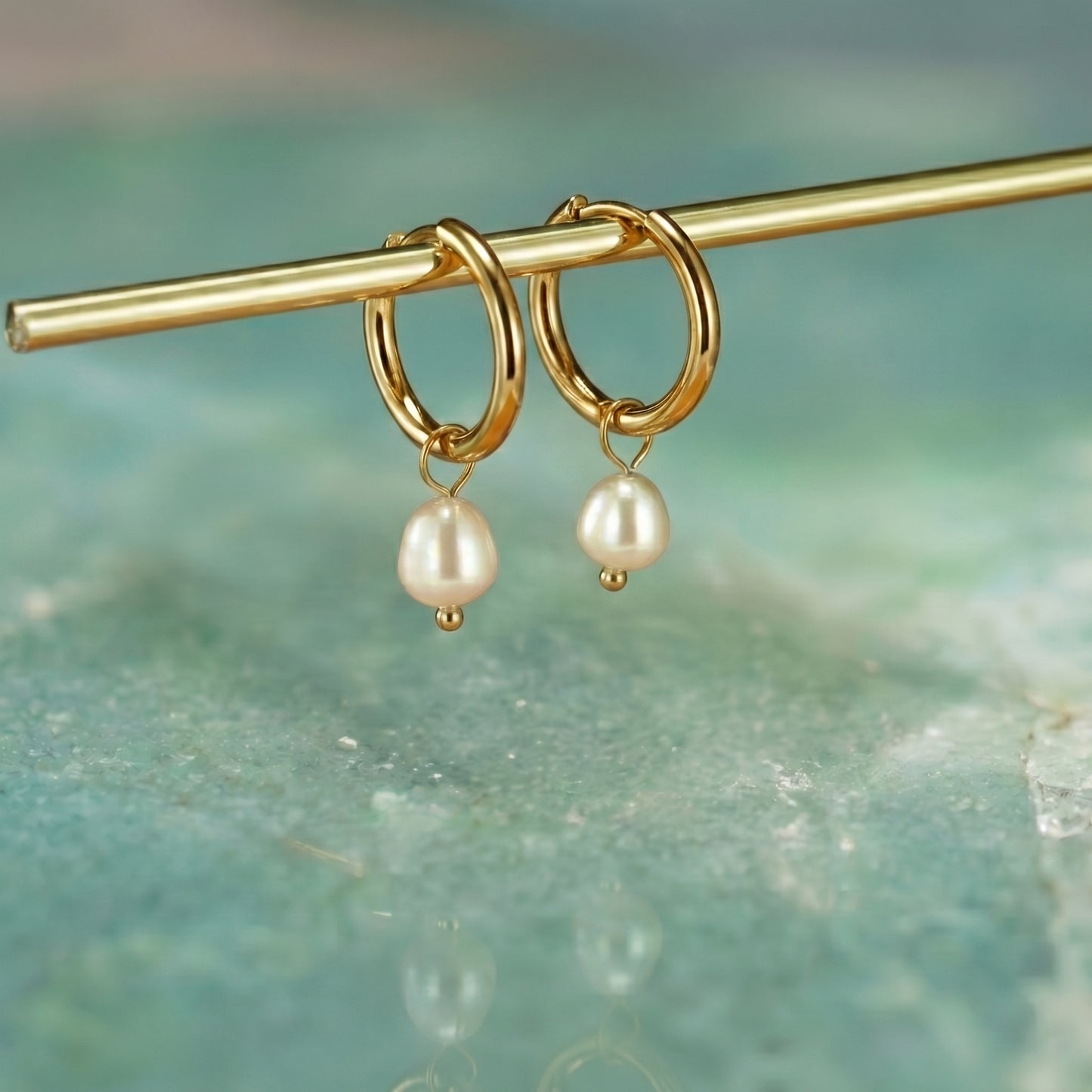 Bella - Pendientes de perlas de agua dulce