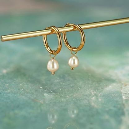 Bella - Pendientes de perlas de agua dulce