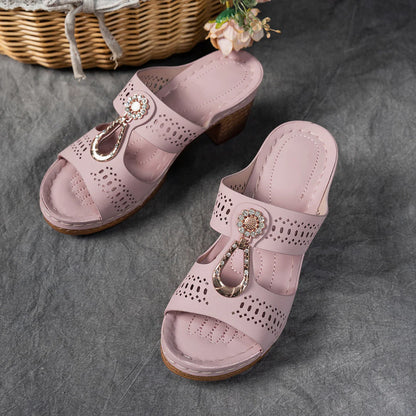 Isabel™ | Sandalias ortopédicas cómodas con tacón alto