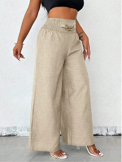 Palacio | Pantalones con detalle Dorado
