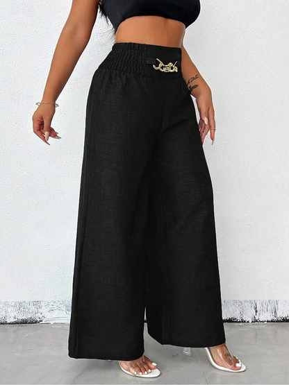 Palacio | Pantalones con detalle Dorado
