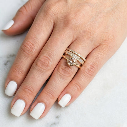 Esperanza - Pack de anillos de oro con incrustaciones de brillantes
