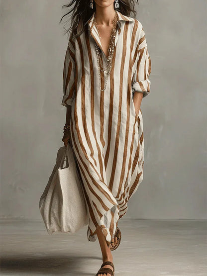 Inma™ | Vestido camisero largo