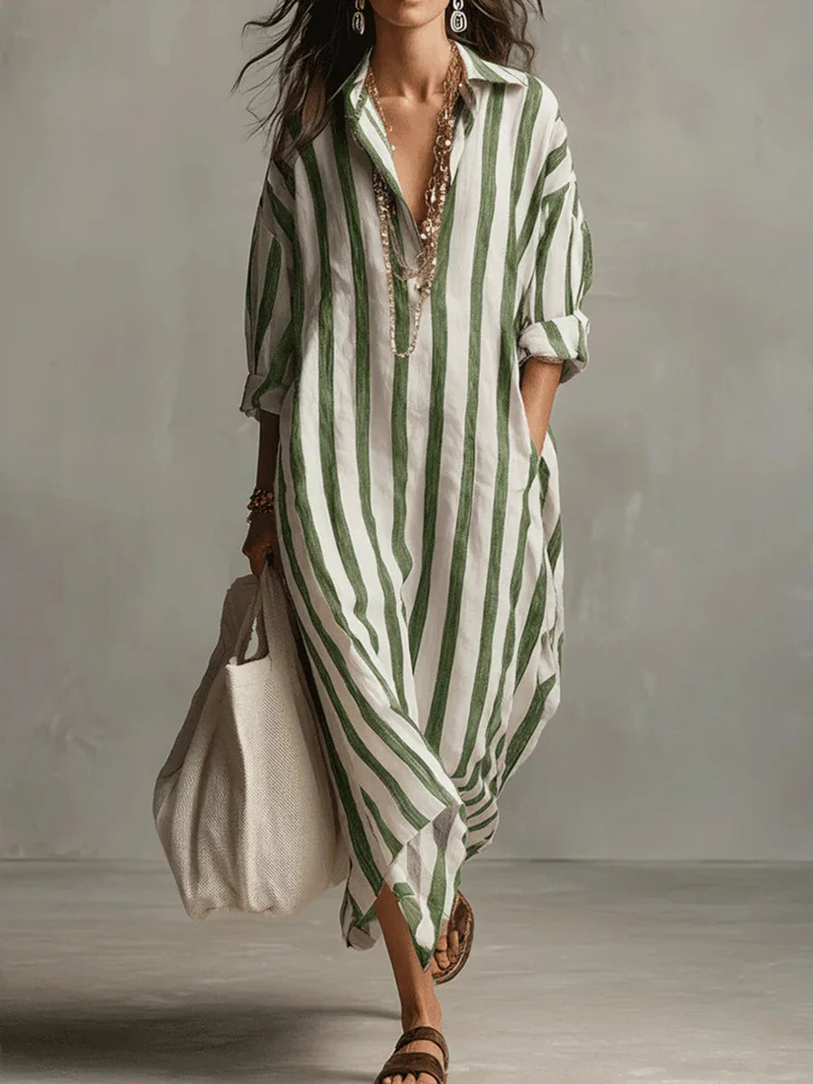 Inma™ | Vestido camisero largo