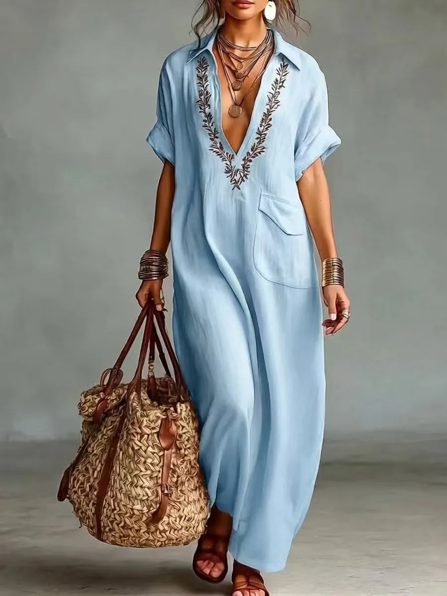 Marta™ | Vestido maxi bohemio con estampado floral