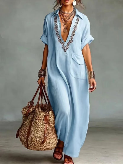 Marta™ | Vestido maxi bohemio con estampado floral