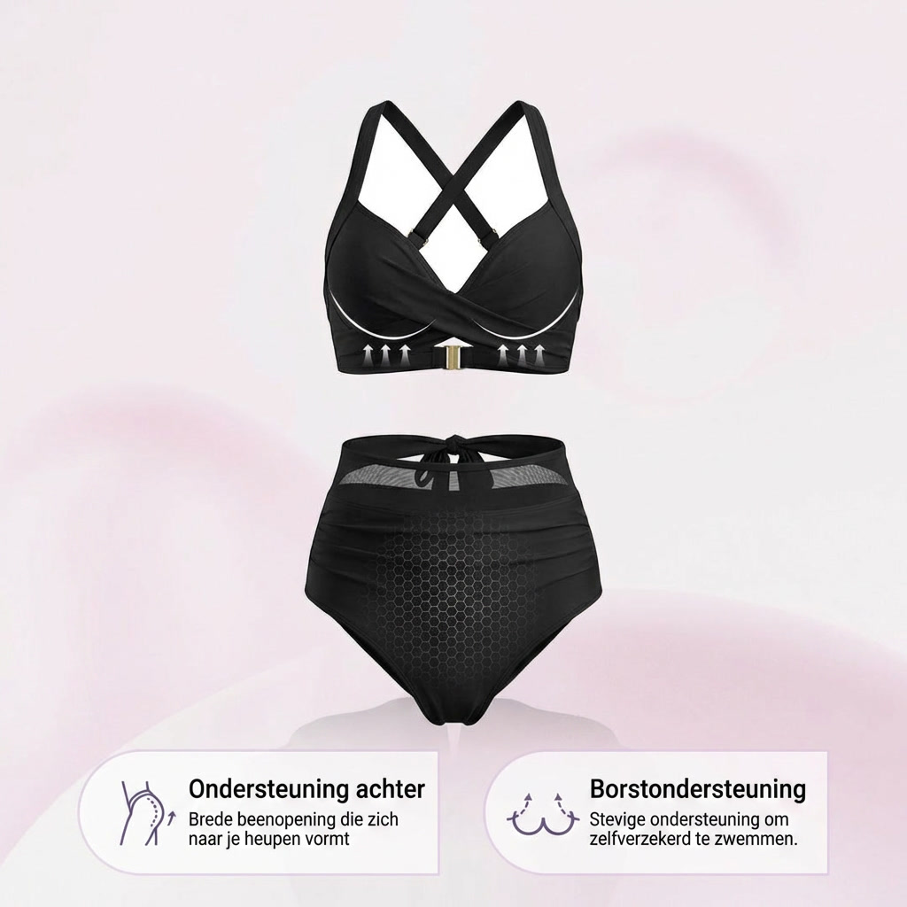 Sabina | Bikini de talle alto 2 en 1 con control de abdomen
