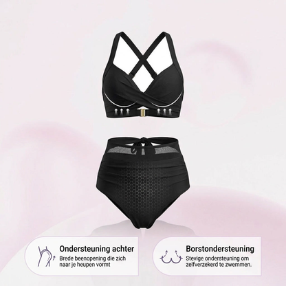 Sabina | Bikini de talle alto 2 en 1 con control de abdomen