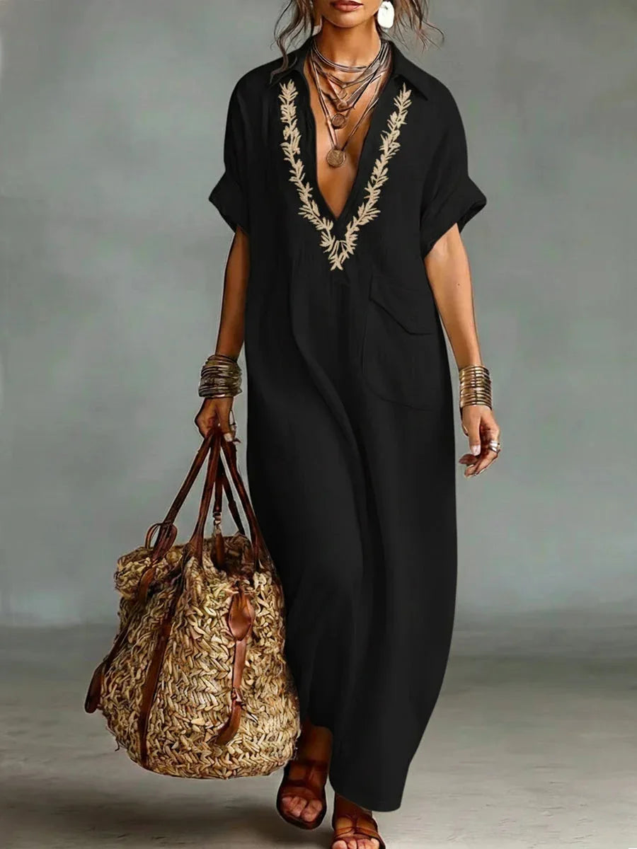 Marta™ | Vestido maxi bohemio con estampado floral