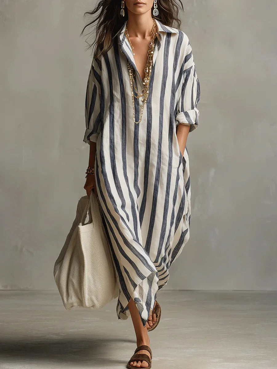 Inma™ | Vestido camisero largo
