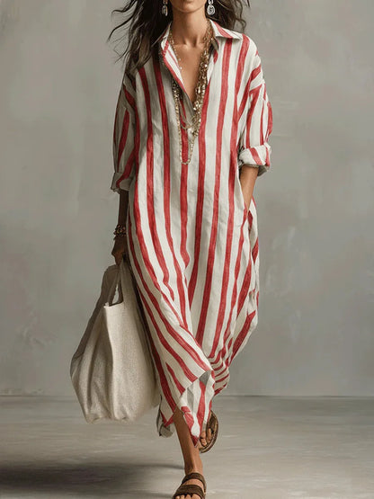 Inma™ | Vestido camisero largo