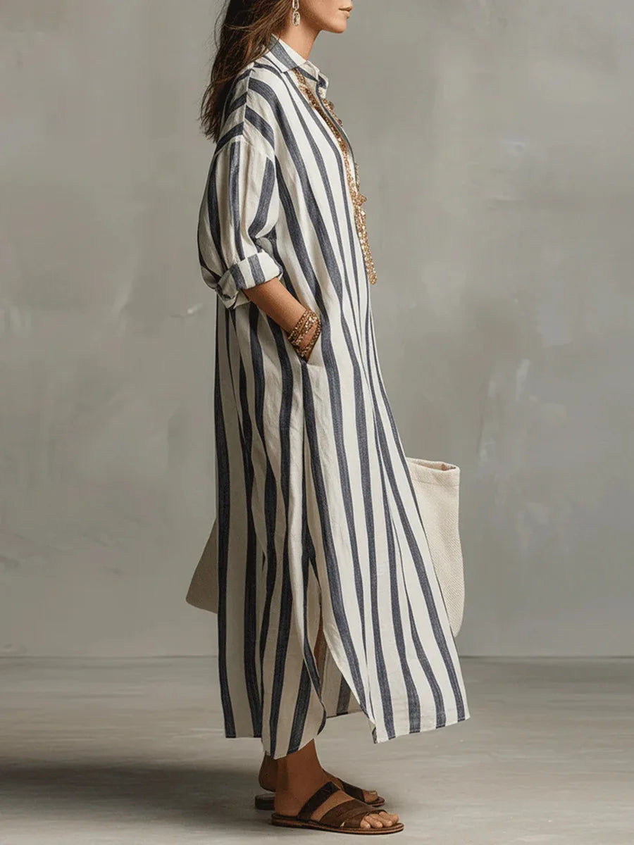 Inma™ | Vestido camisero largo