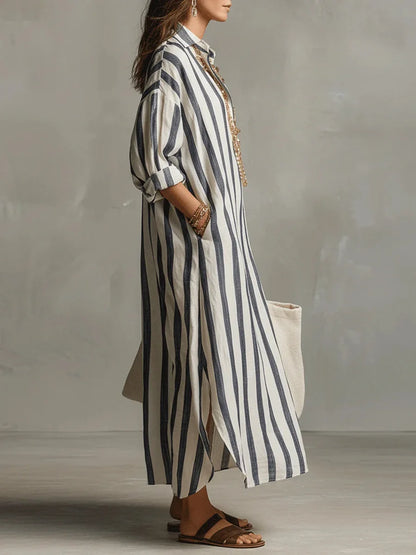Inma™ | Vestido camisero largo