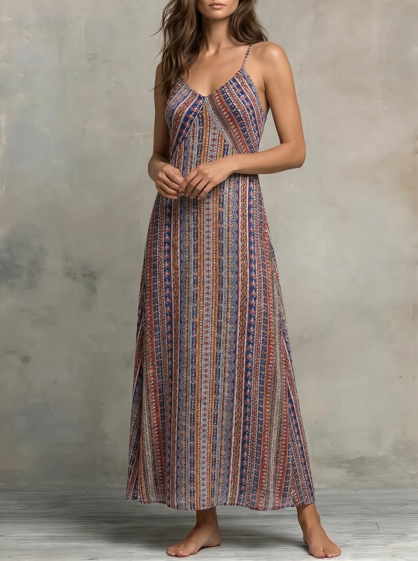 Sira™ | Vestido largo bohemio con estampado étnico