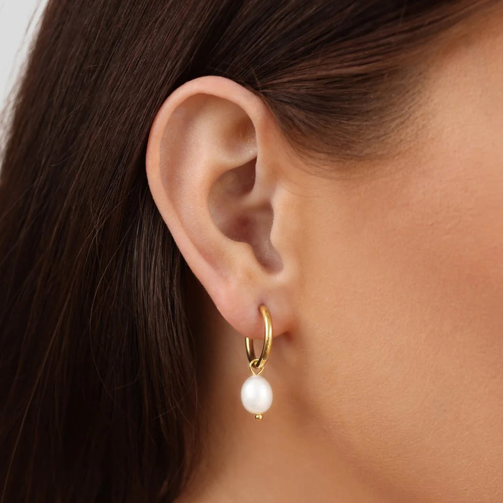 Bella - Pendientes de perlas de agua dulce