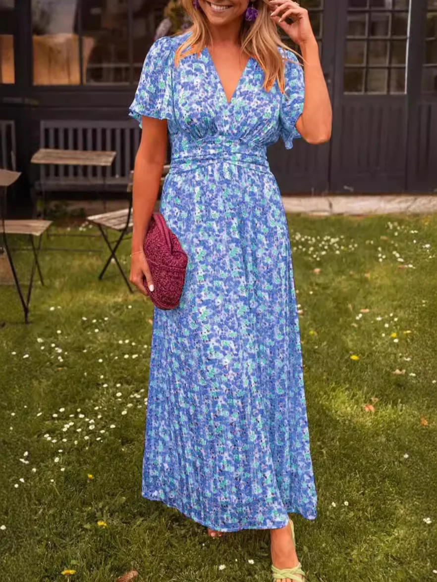 Elvira - Vestido largo y vaporoso con estampado floral