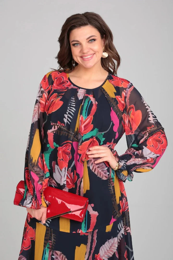 Flores - Vestido elegante con estampado floral