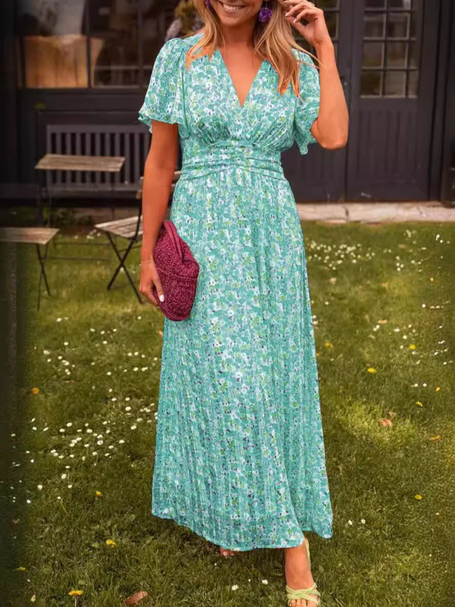 Elvira - Vestido largo y vaporoso con estampado floral
