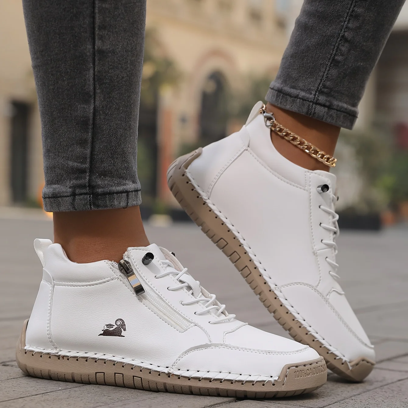Mila | Zapatillas ortopédicas cómodas + cremallera