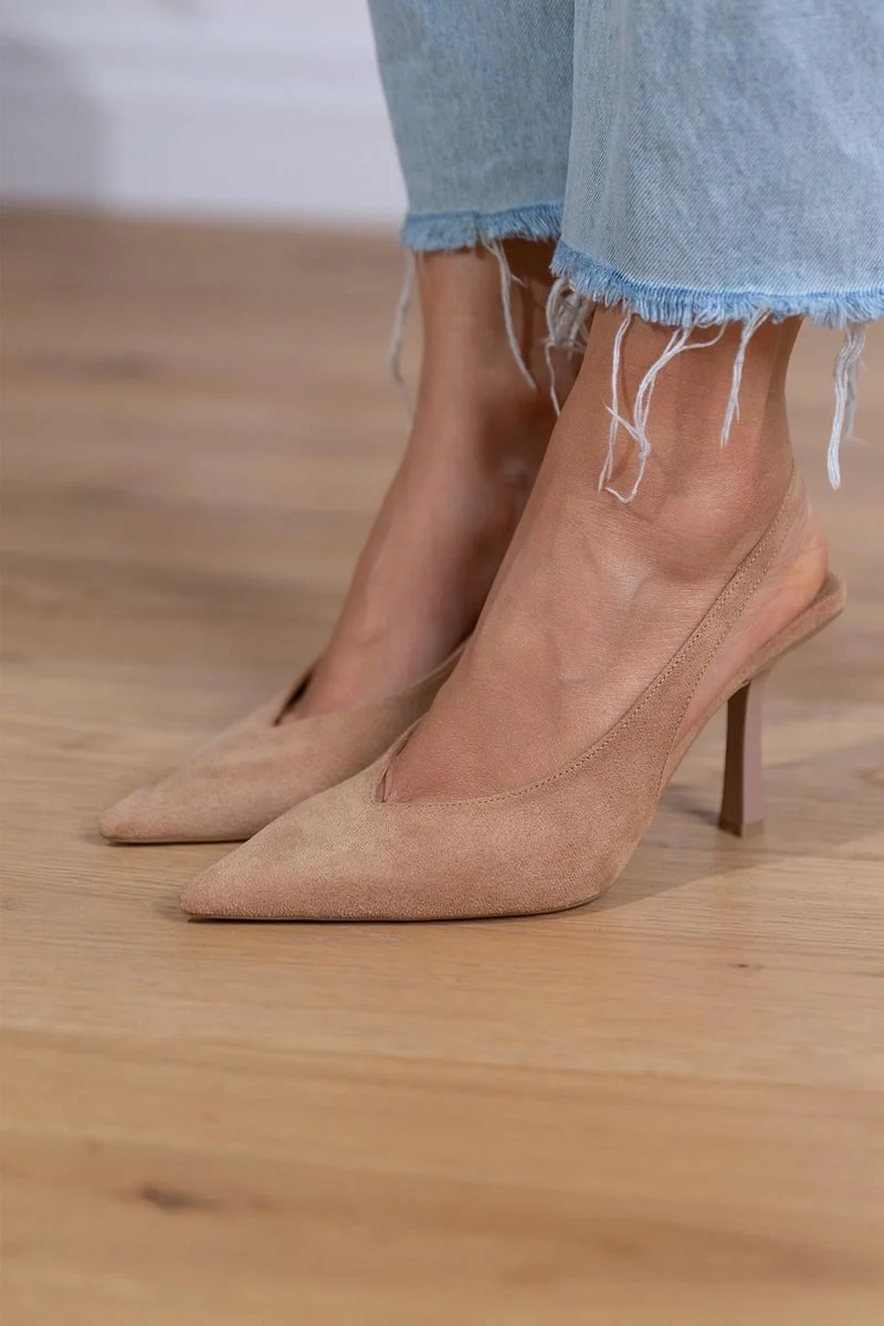 Marina™ | Tacones bajos beige