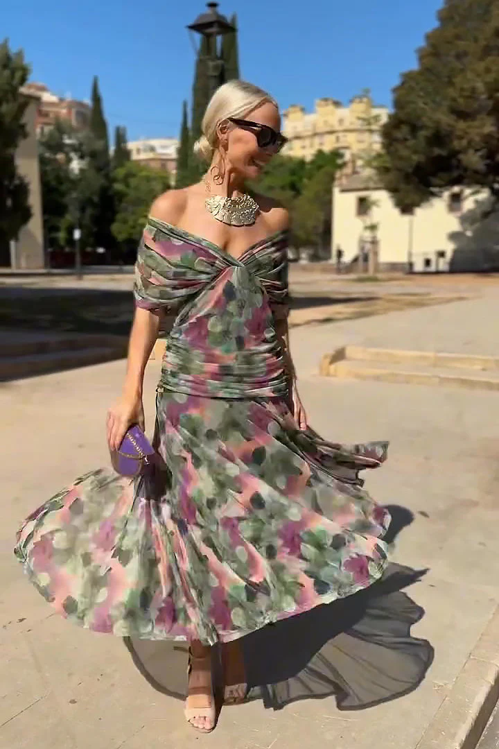 Luisa | Vestido largo de fiesta elegante con cuello en V