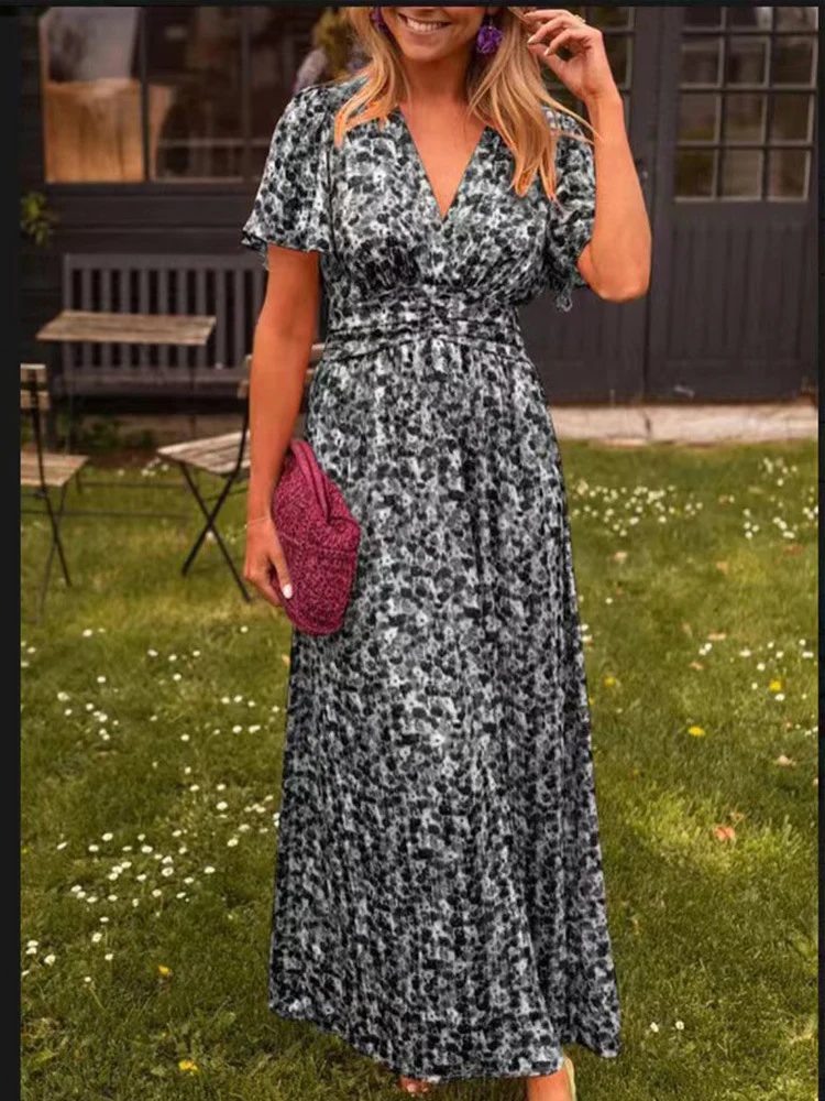 Elvira - Vestido largo y vaporoso con estampado floral