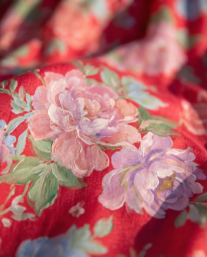 Minelba - Vestido de flores con cuello en V