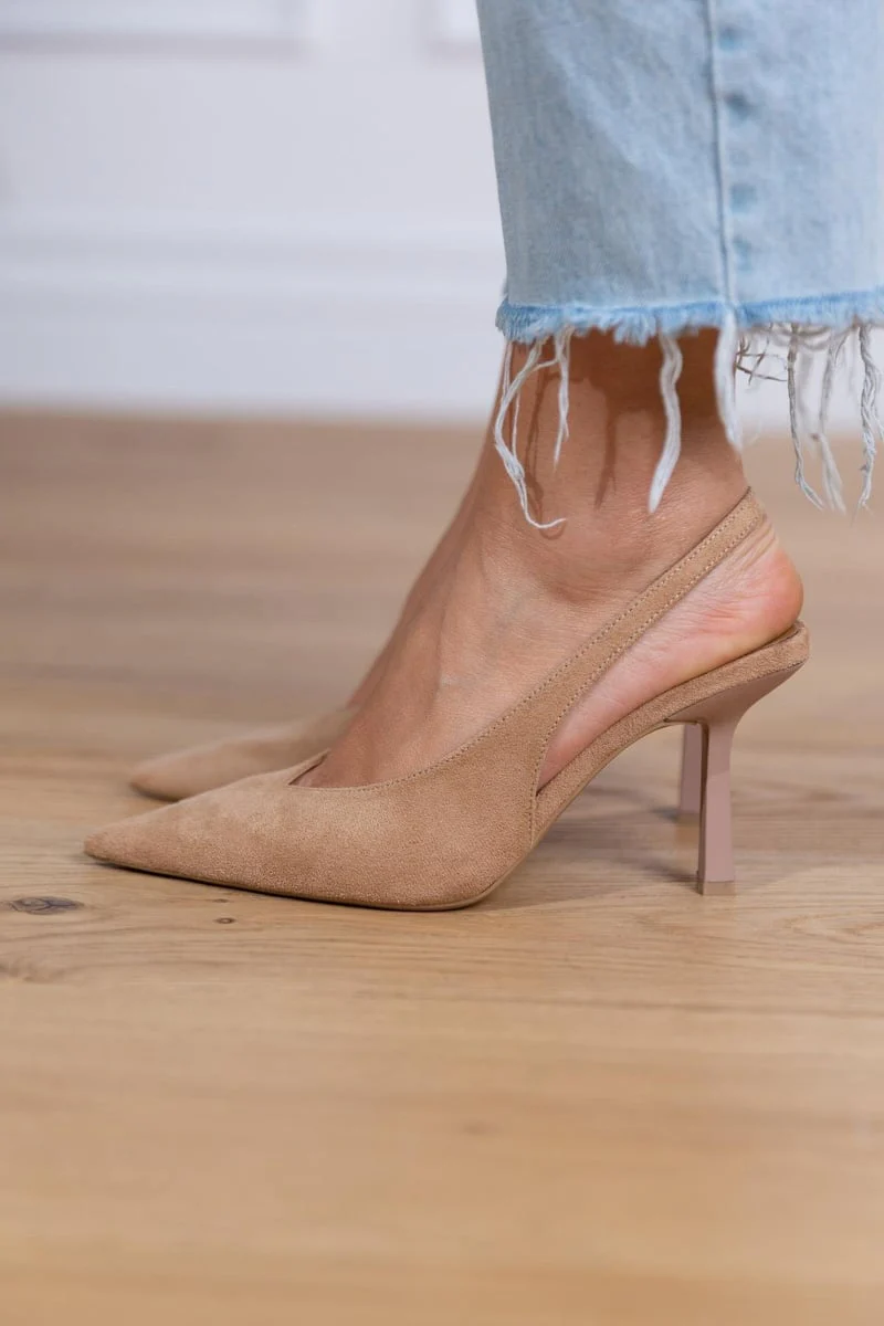 Marina™ | Tacones bajos beige