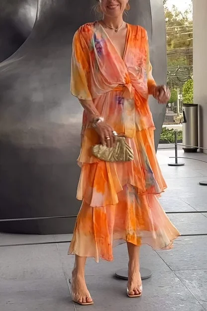 Casa - Vestido elegante de chiffón