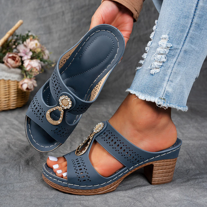 Isabel™ | Sandalias ortopédicas cómodas con tacón alto