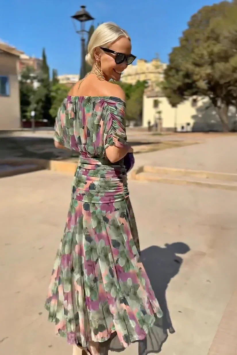 Luisa | Vestido largo de fiesta elegante con cuello en V