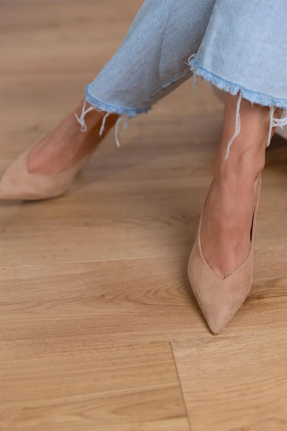 Marina™ | Tacones bajos beige