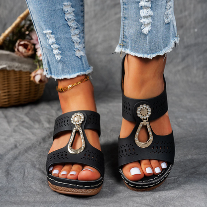 Isabel™ | Sandalias ortopédicas cómodas con tacón alto