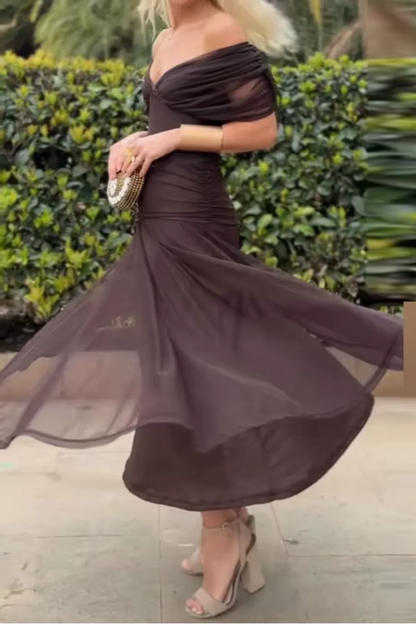 Luisa | Vestido largo de fiesta elegante con cuello en V
