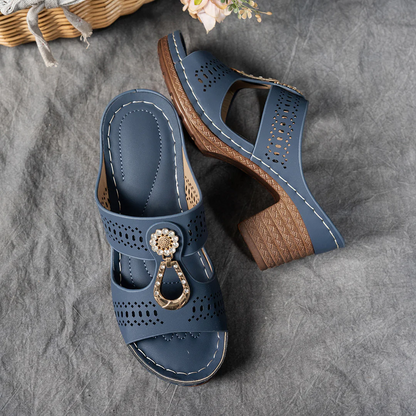 Isabel™ | Sandalias ortopédicas cómodas con tacón alto