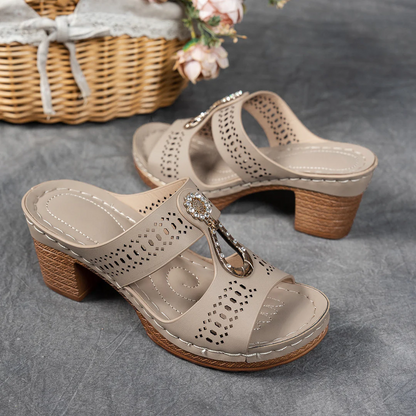 Isabel™ | Sandalias ortopédicas cómodas con tacón alto