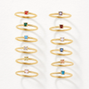 Anillos de oro con piedras de nacimiento