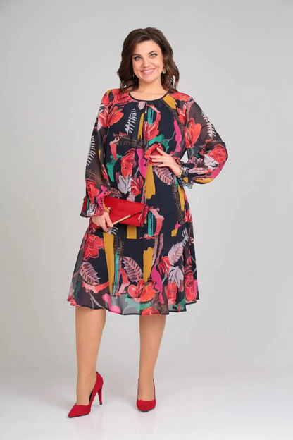 Flores - Vestido elegante con estampado floral