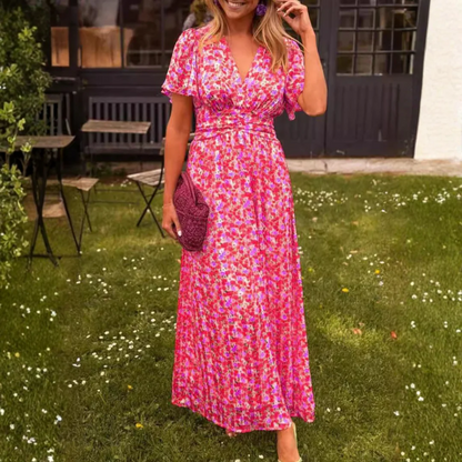 Elvira - Vestido largo y vaporoso con estampado floral