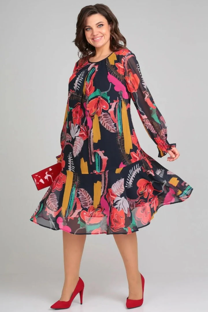 Flores - Vestido elegante con estampado floral
