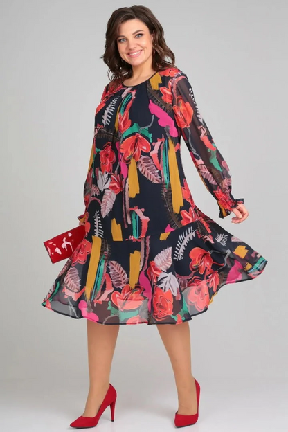 Flores - Vestido elegante con estampado floral