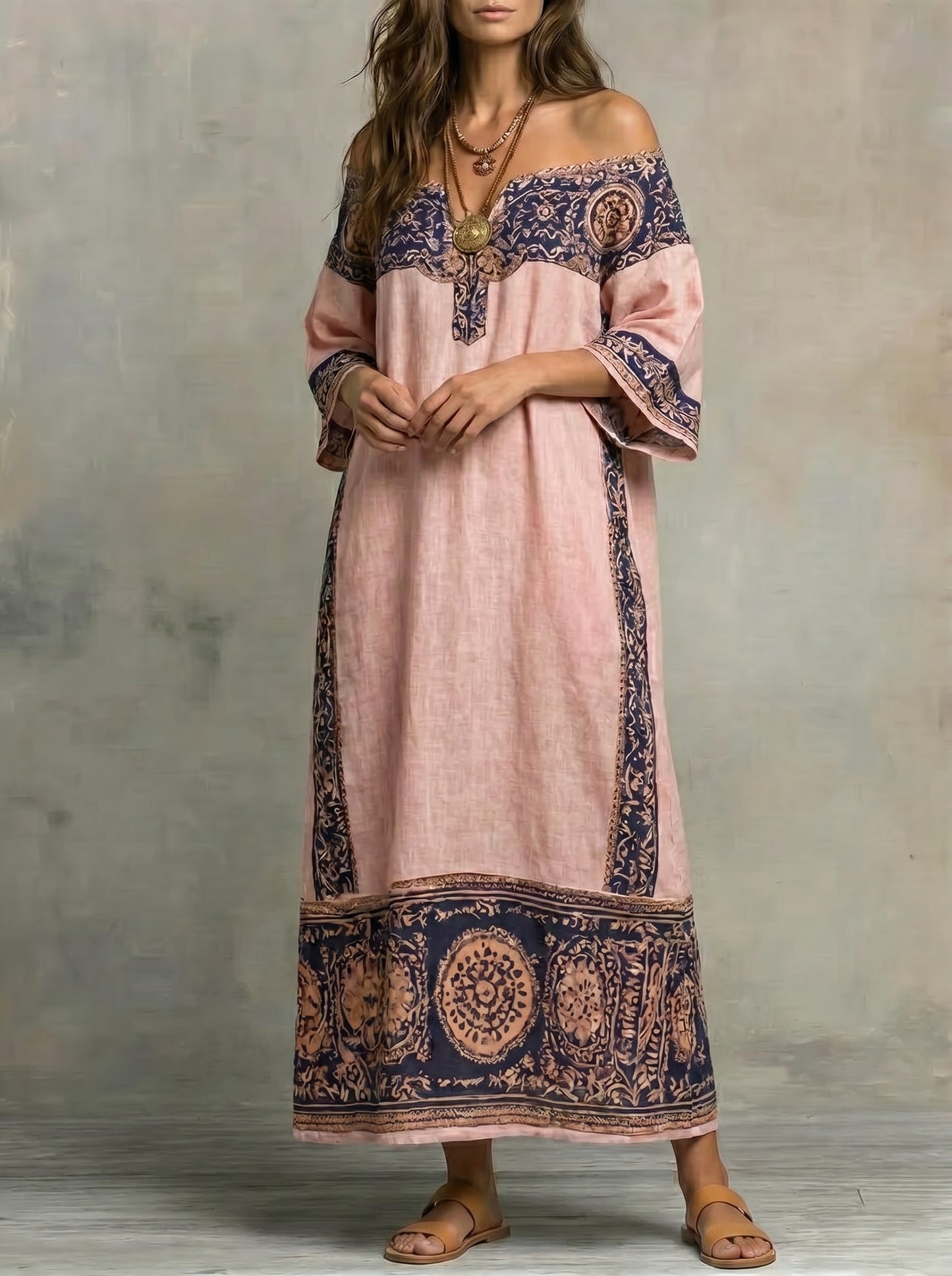 Marina™ | Vestido ancho con estampado